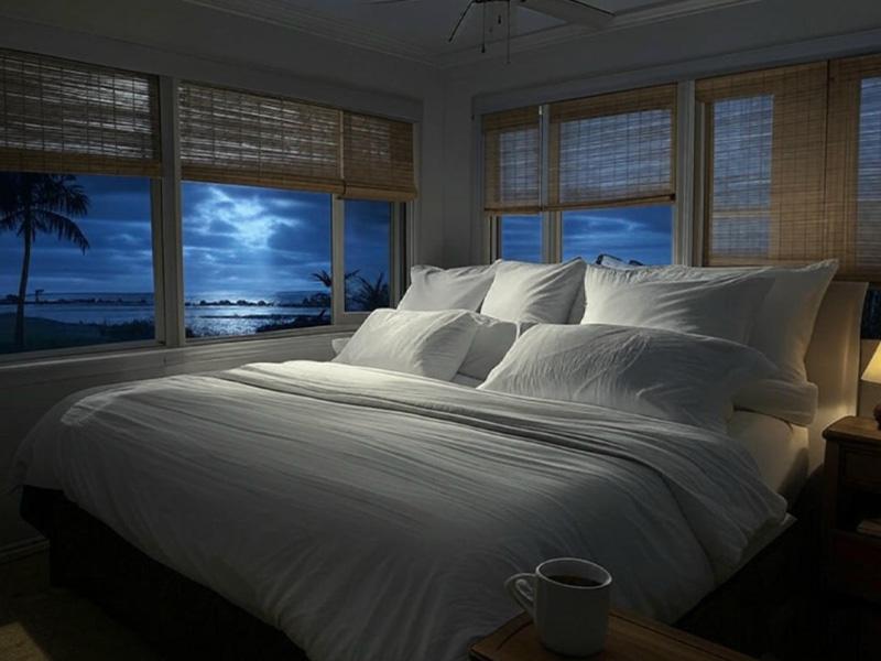Fully loaded bed loaded with pillows.